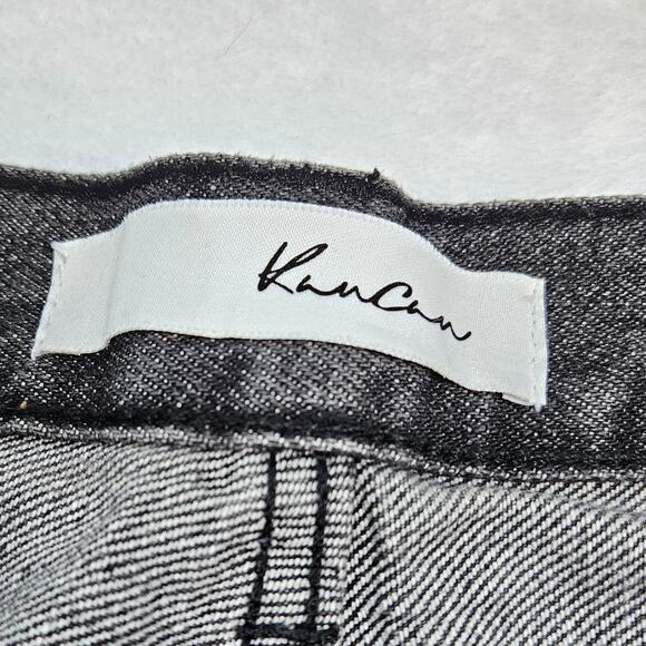 Kancan Estilo Black Dark Denim Skinny Jeans Cotton Distressed High Rise 1/24 - Picture 3 of 11